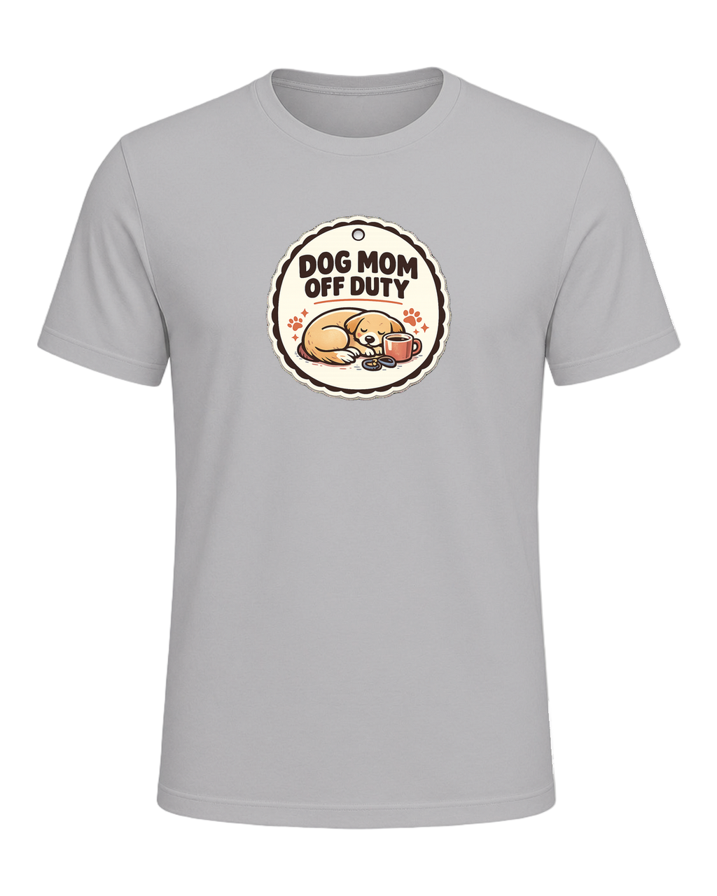 Dog Mom Off Duty Tee — Athletic Heather