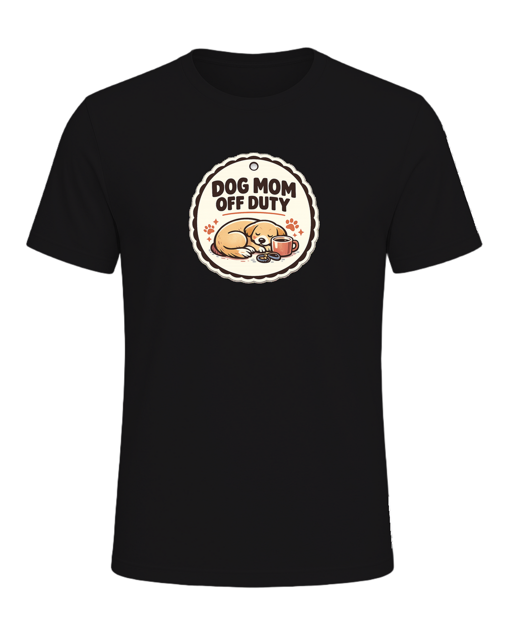 Dog Mom Off Duty Tee — Dark Grey Heather