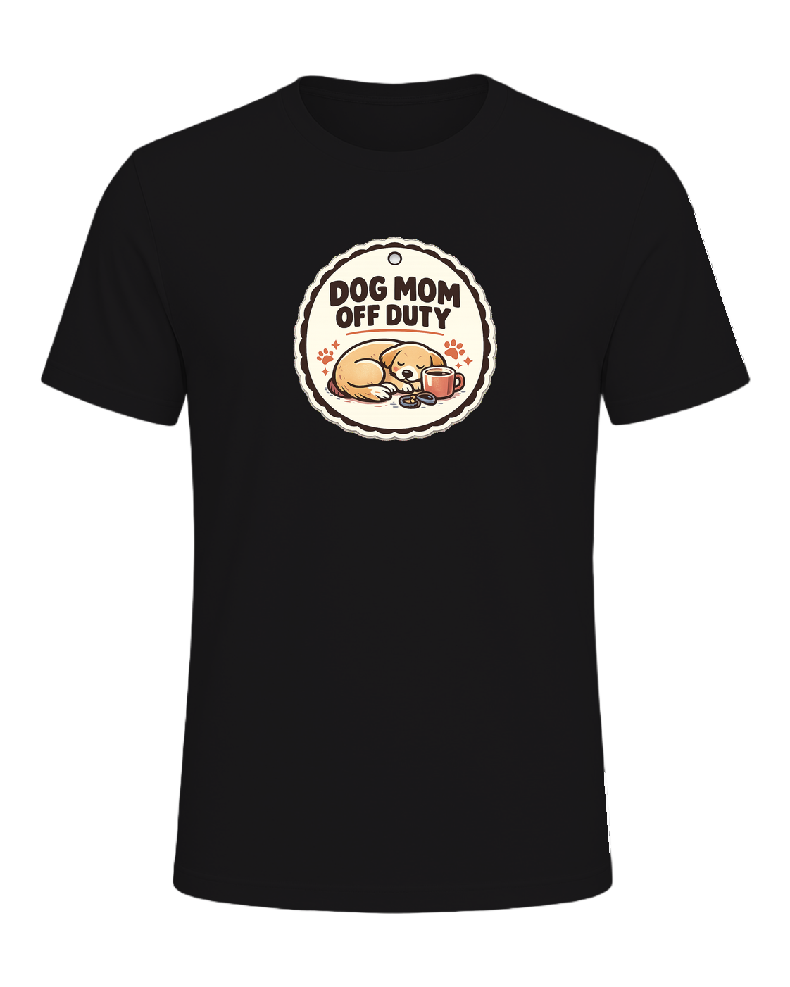 Dog Mom Off Duty Tee — Dark Grey Heather