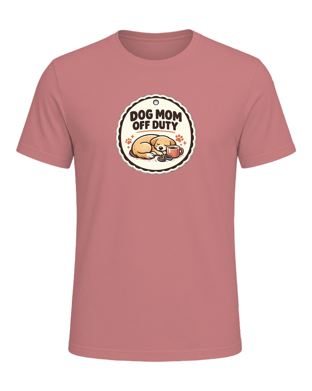 Dog Mom Off Duty Tee — Heather Mauve