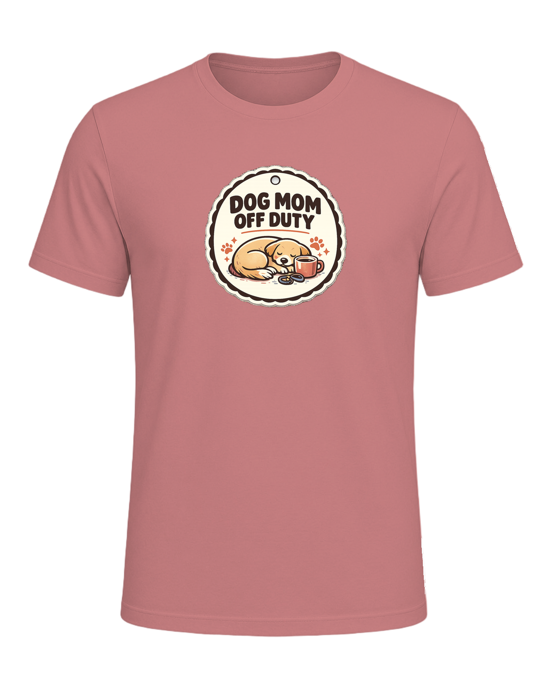 Dog Mom Off Duty Tee — Heather Mauve
