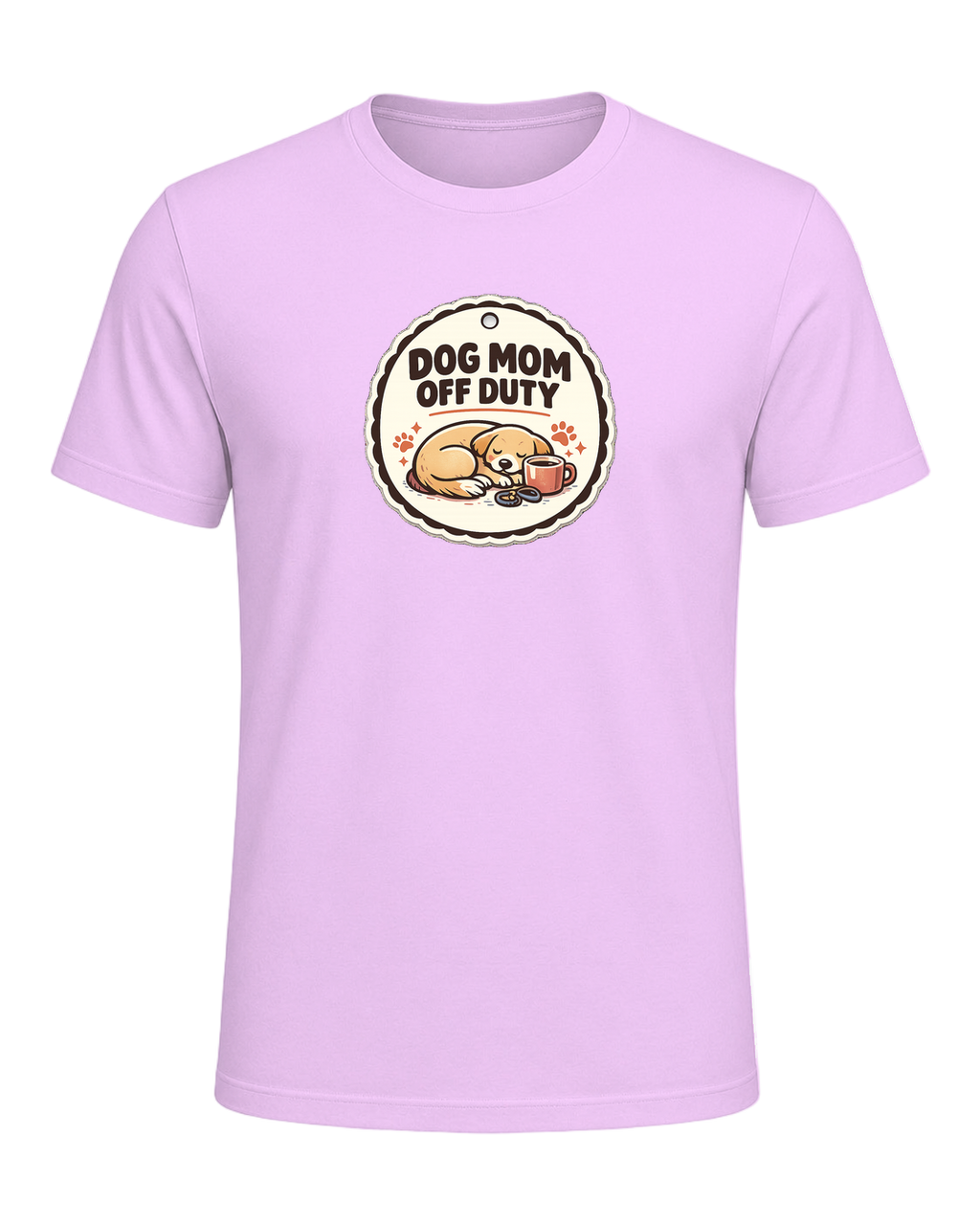 Dog Mom Off Duty Tee — Heather Prism Lilac