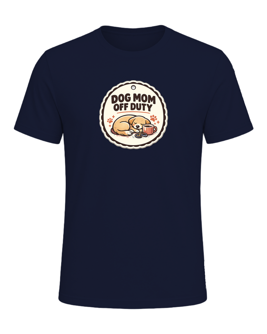 Dog Mom Off Duty Tee — Navy