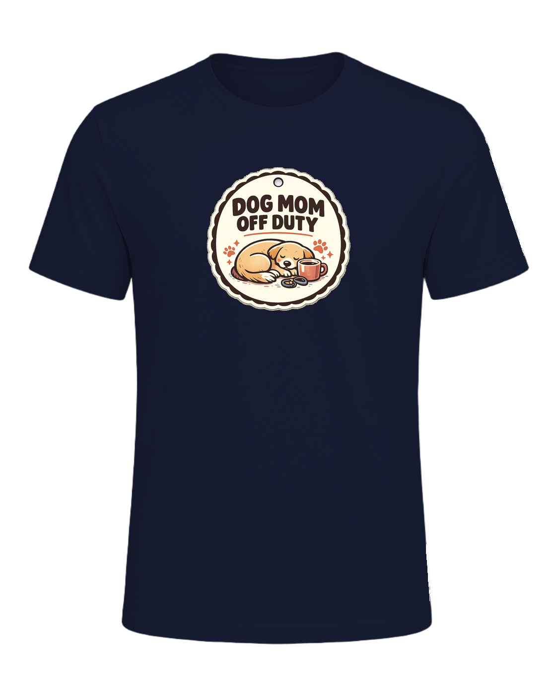 Dog Mom Off Duty Tee — Navy