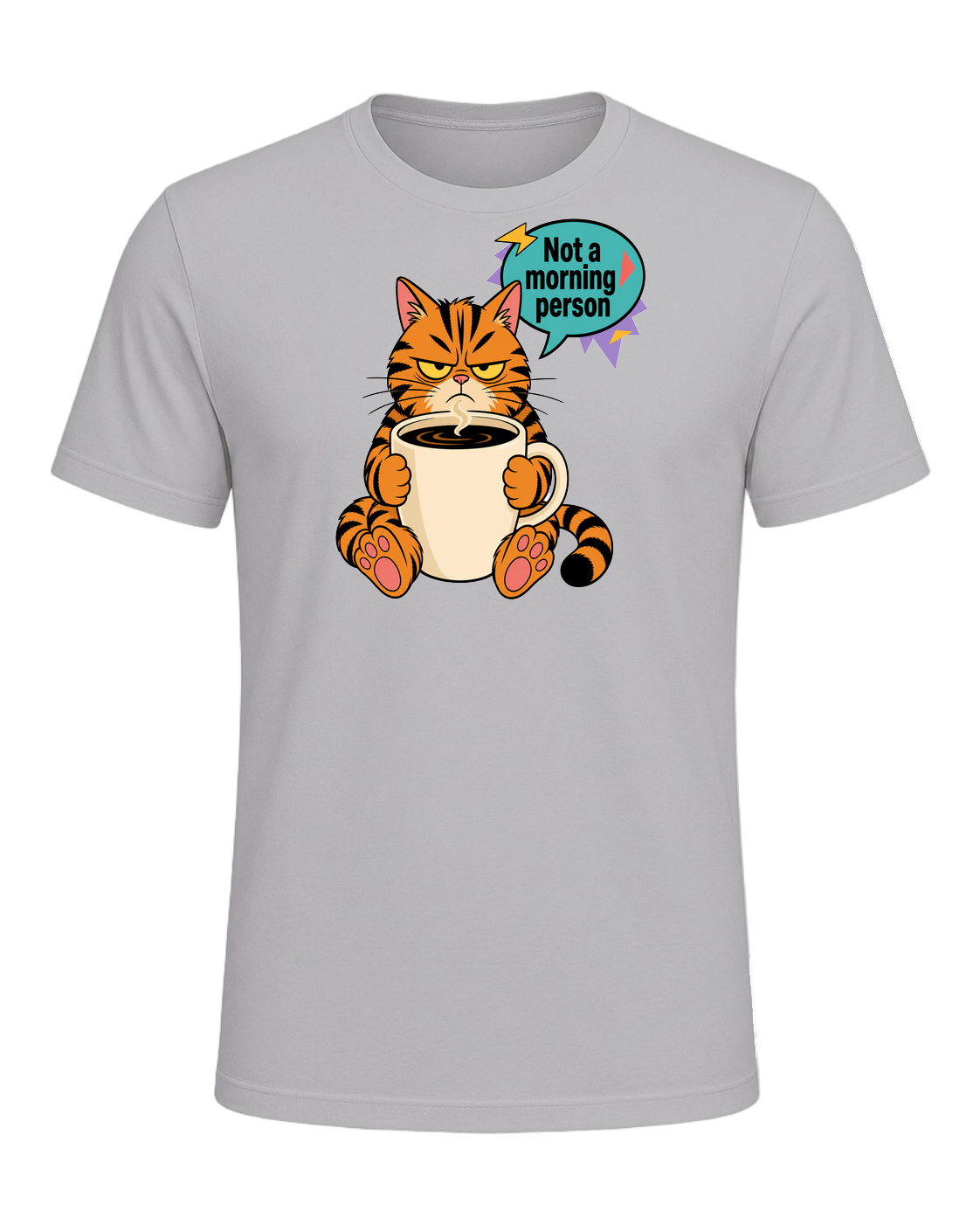 Grumpy Tabby Coffee — Athletic Heather