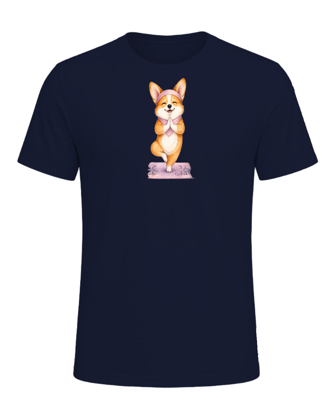 Corgi + Yoga — Navy