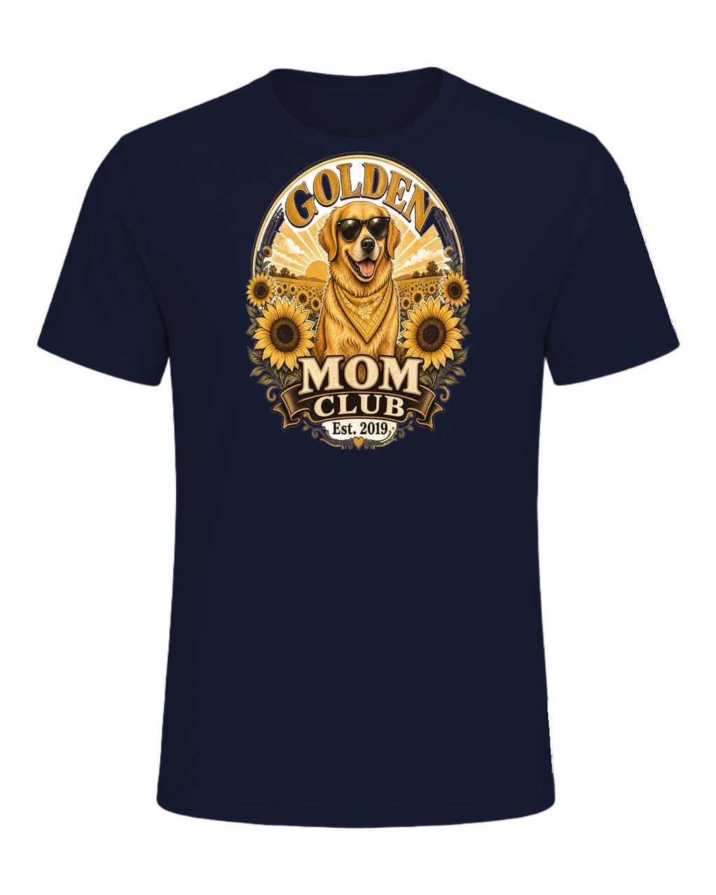 Golden Retriever Mom — Navy