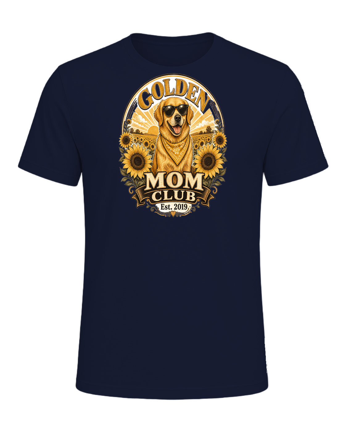 Golden Retriever Mom — Navy