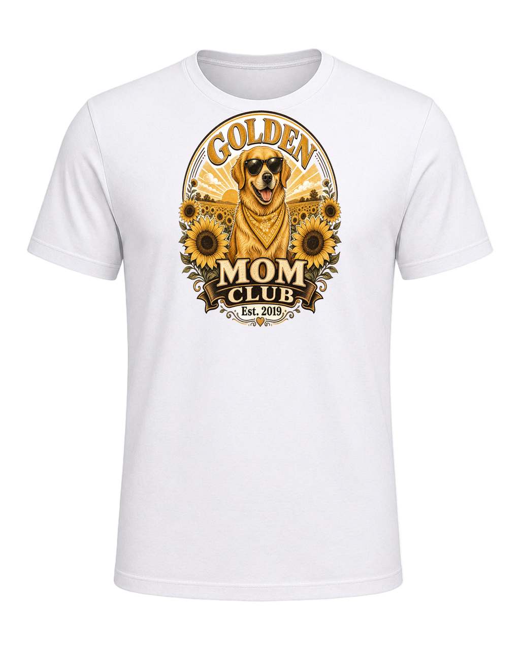 Golden Retriever Mom — White