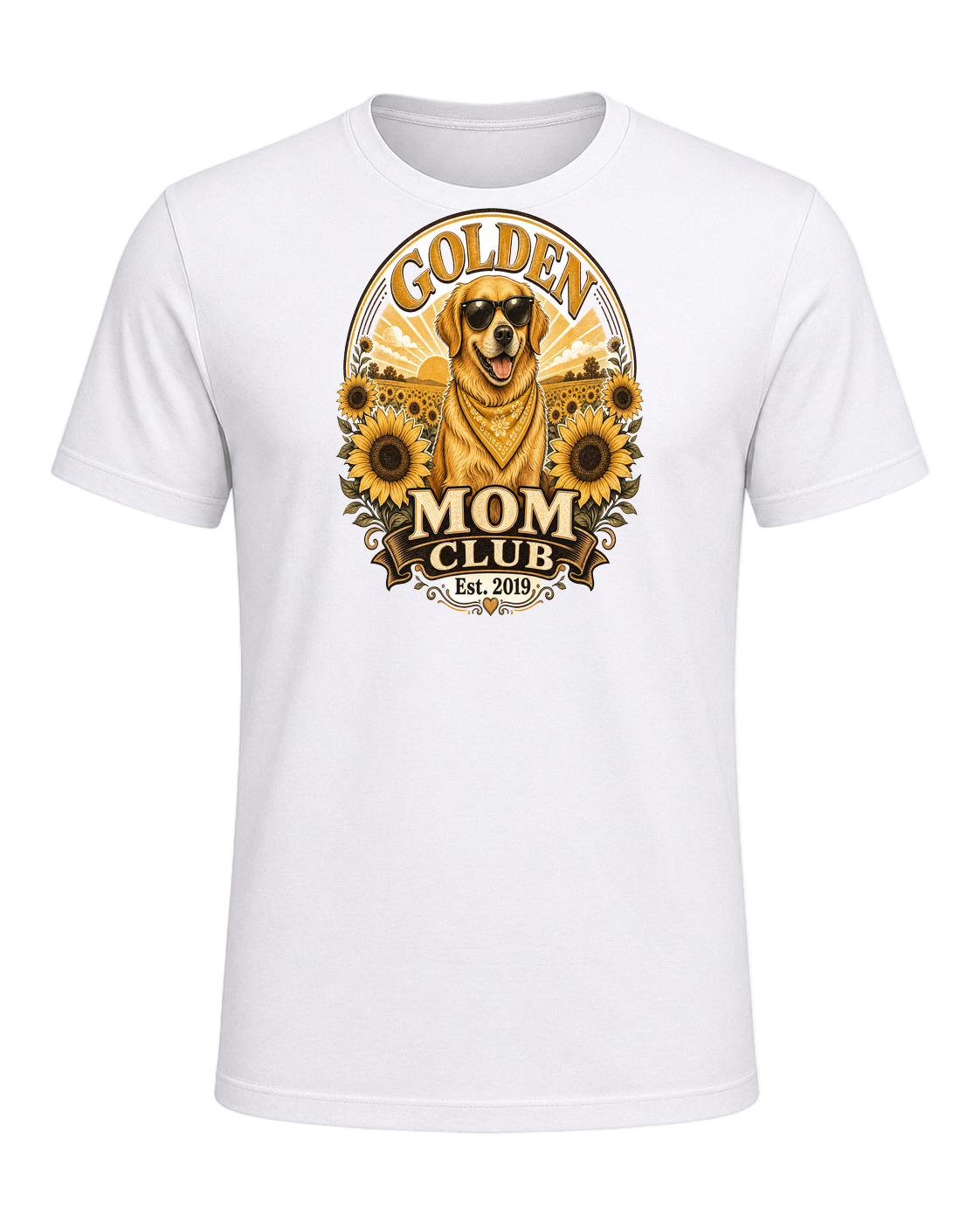 Golden Retriever Mom — White