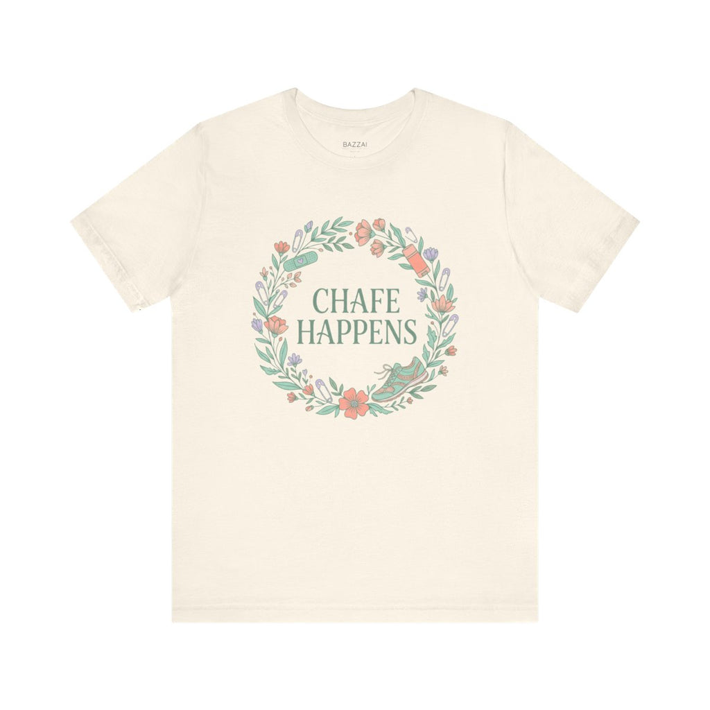 Funny Running T-Shirt — Chafe Happens — running t-shirt design