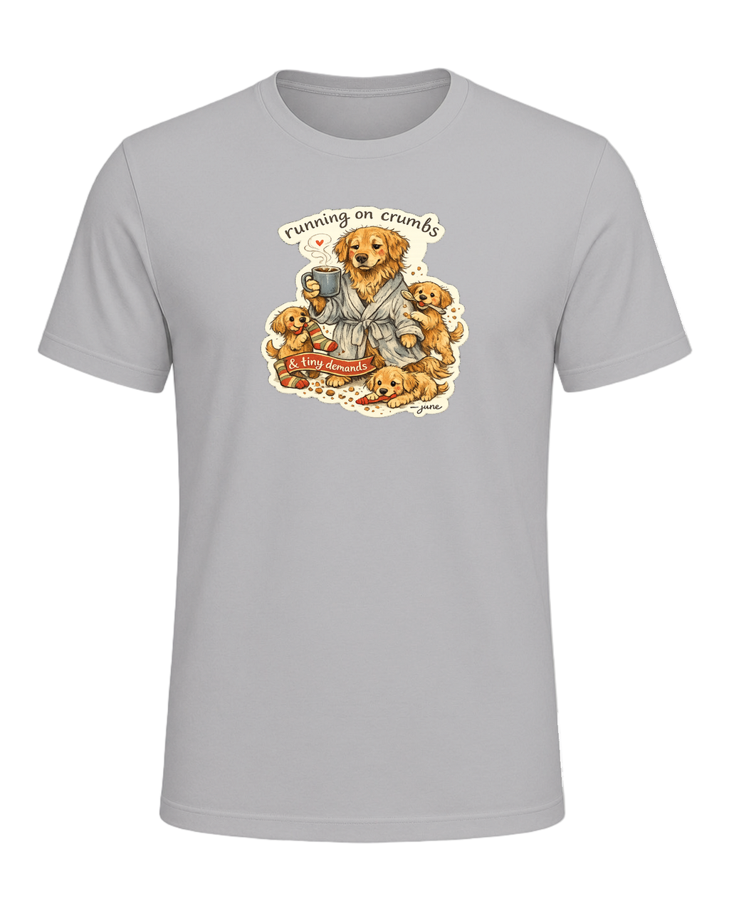 Running On Crumbs & Tiny Demands Tee — Athletic Heather
