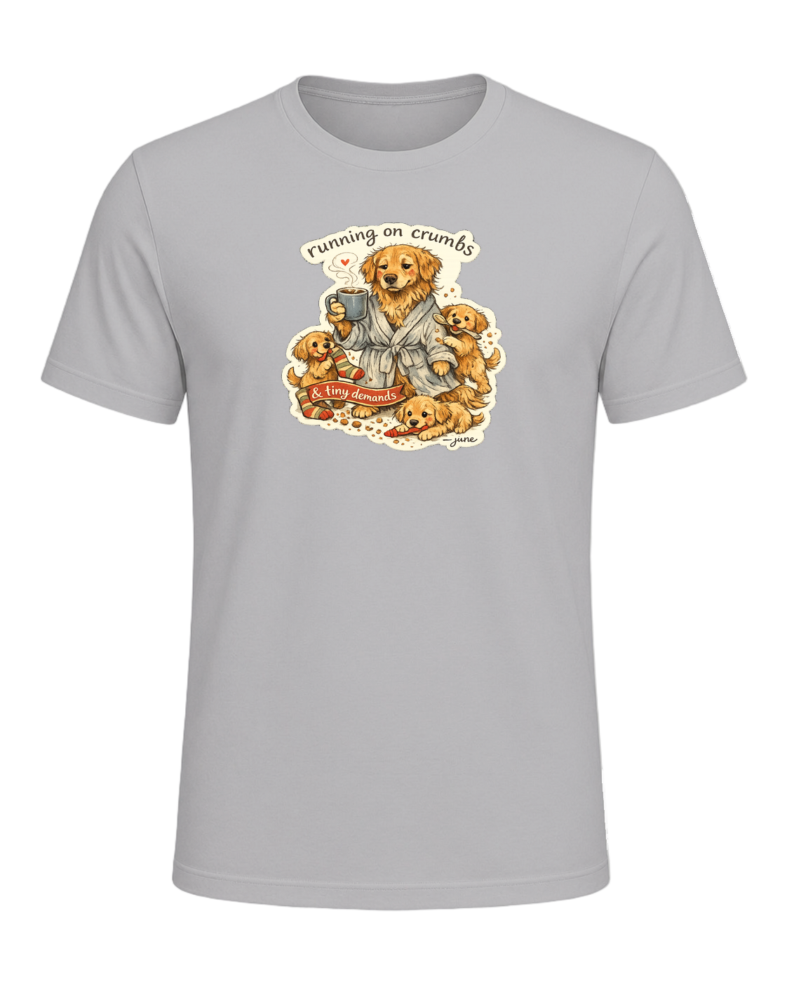 Running On Crumbs & Tiny Demands Tee — Athletic Heather