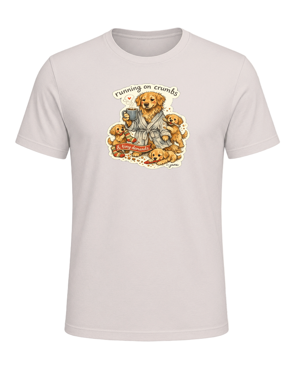 Running On Crumbs & Tiny Demands Tee — Heather Dust