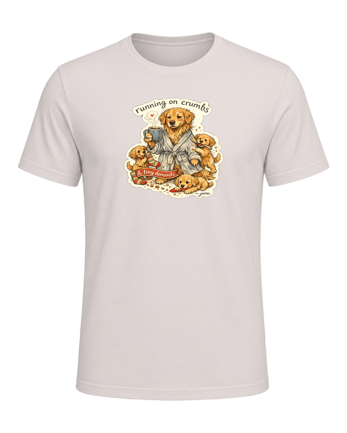 Running On Crumbs & Tiny Demands Tee — Heather Dust