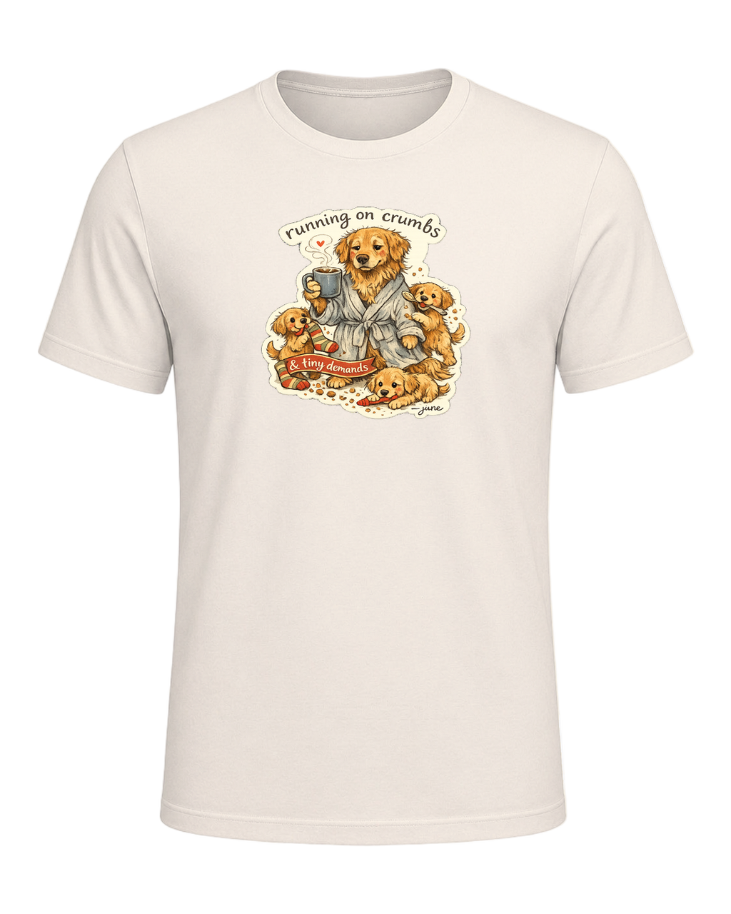 Running On Crumbs & Tiny Demands Tee — Natural