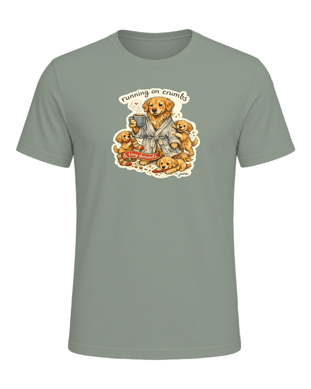 Running On Crumbs & Tiny Demands Tee — Sage