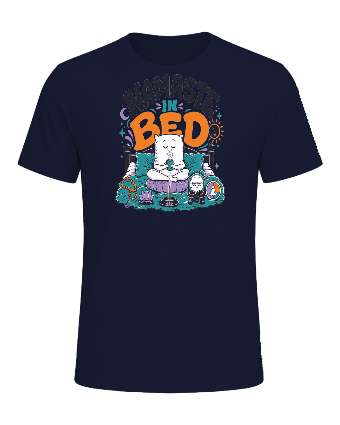 NAMASTE IN BED — Navy