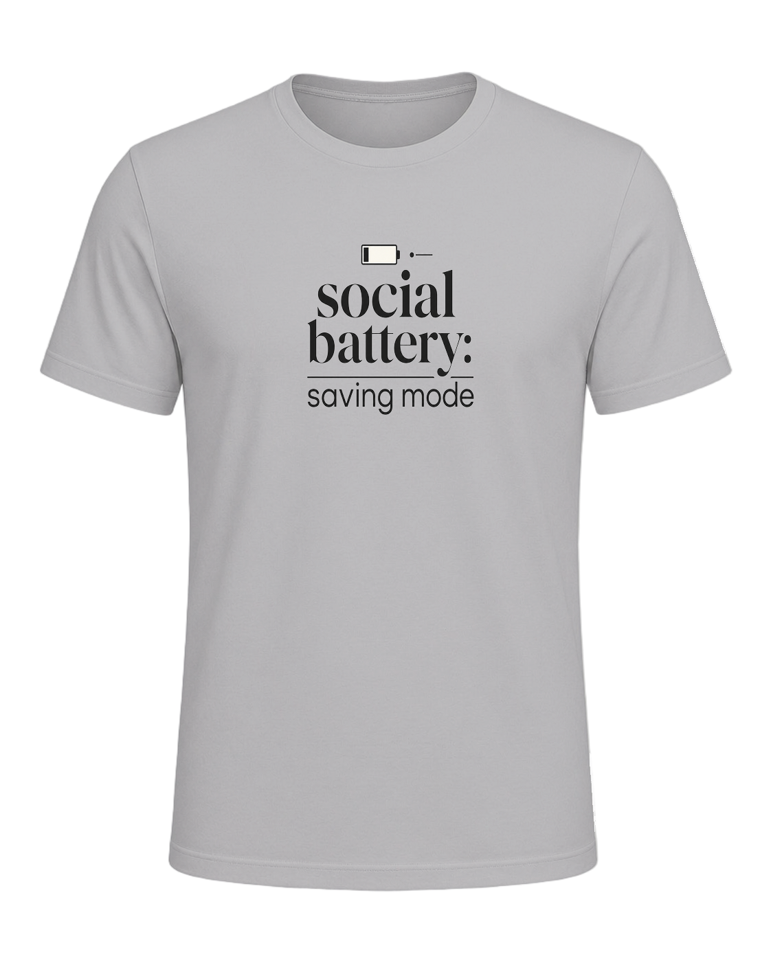 social battery: saving mode — Athletic Heather