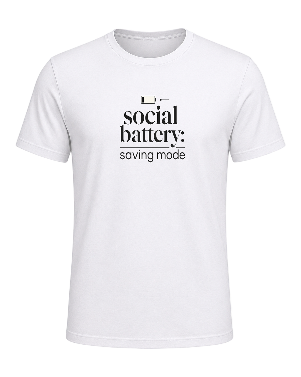 social battery: saving mode — White