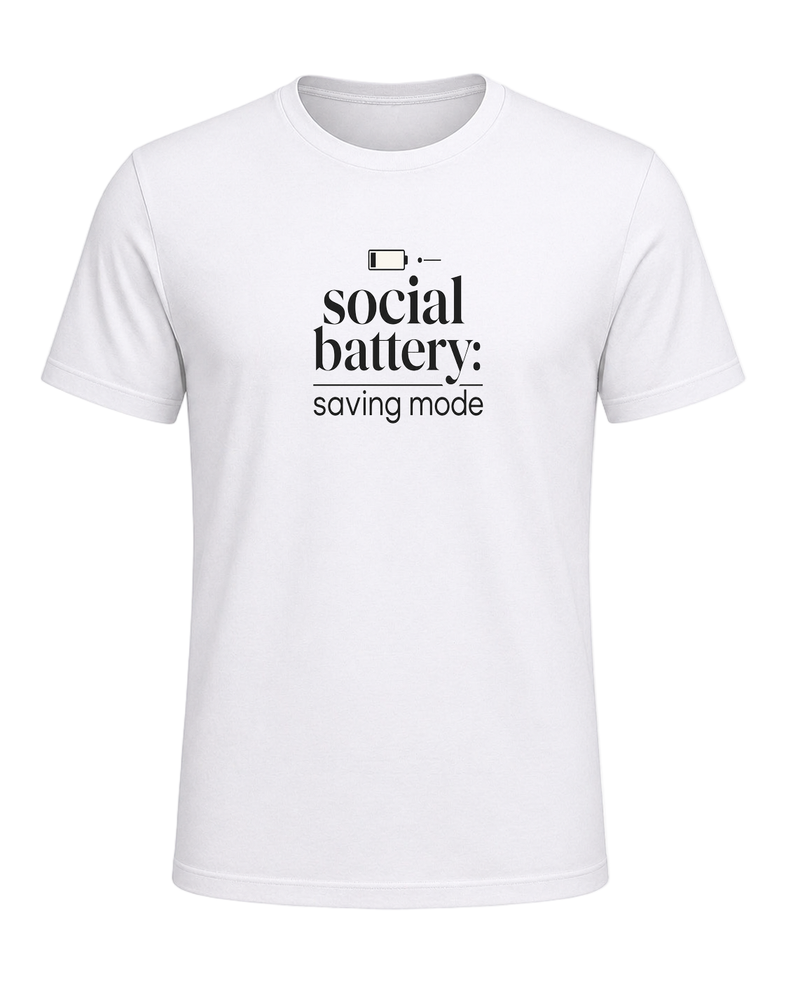 social battery: saving mode — White