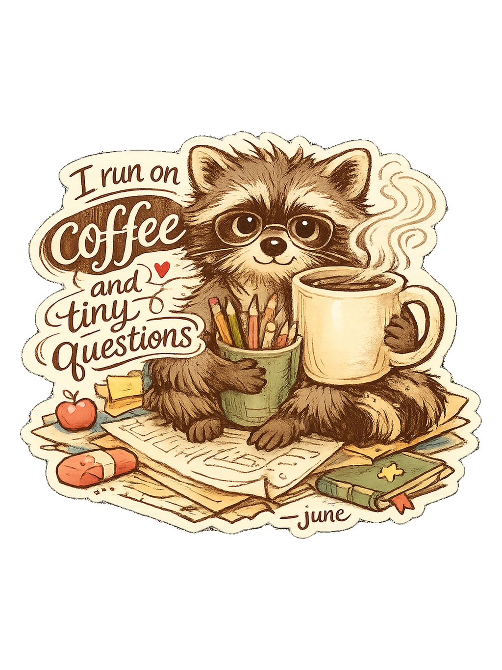 I Run On Coffee And Tiny Questions Tee