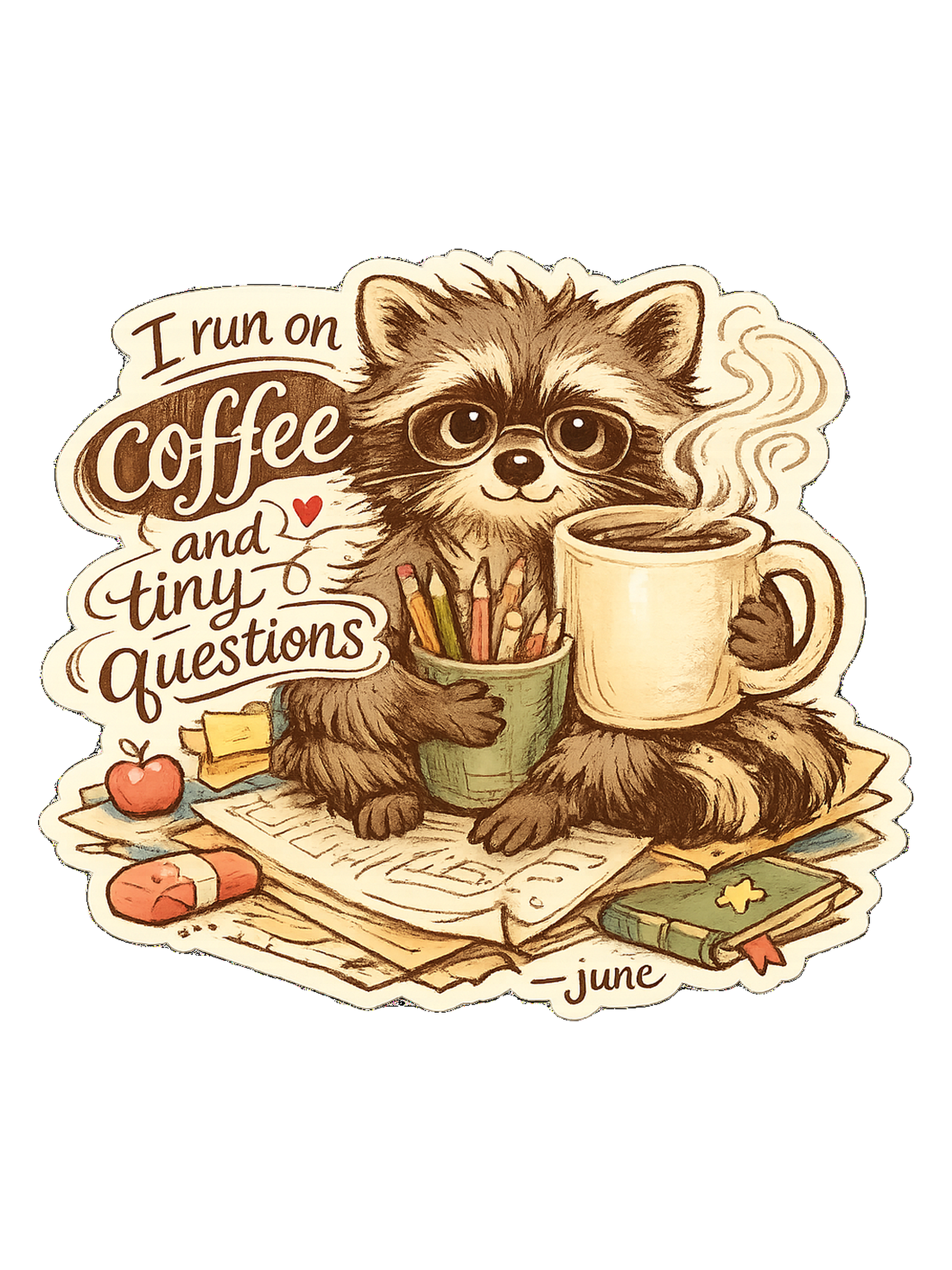 I Run On Coffee And Tiny Questions Tee