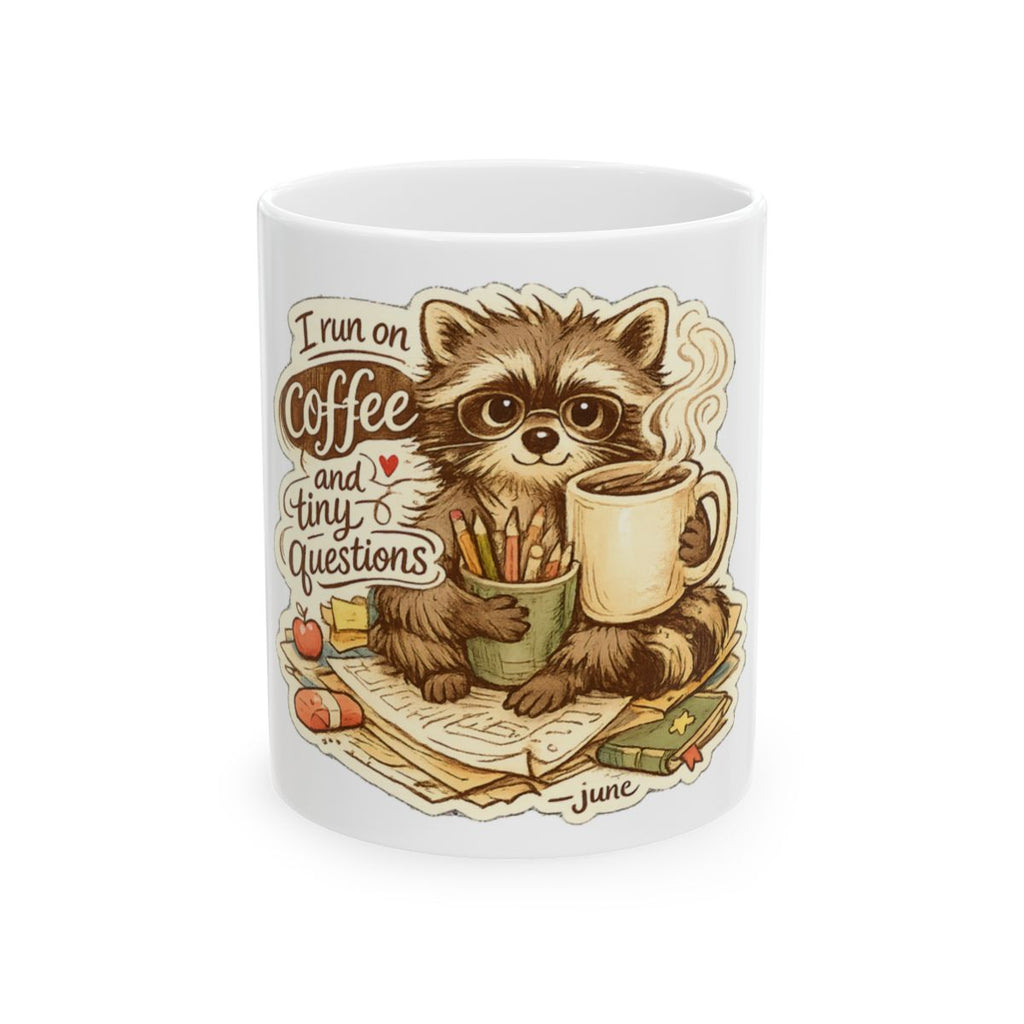I Run On Coffee And Tiny Questions Tee Mug