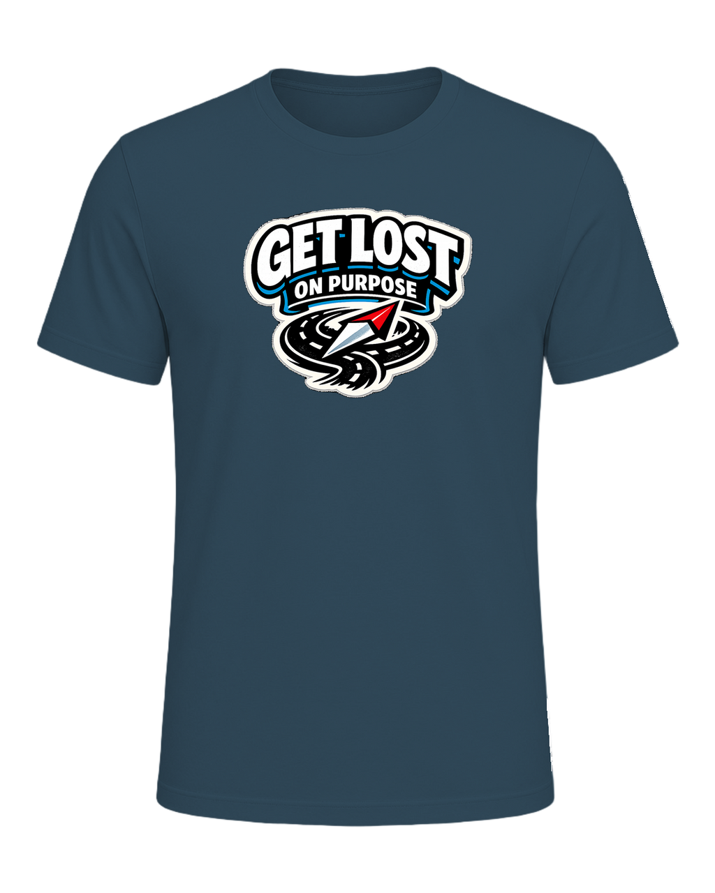 Get Lost On Purpose Tee — Deep Teal