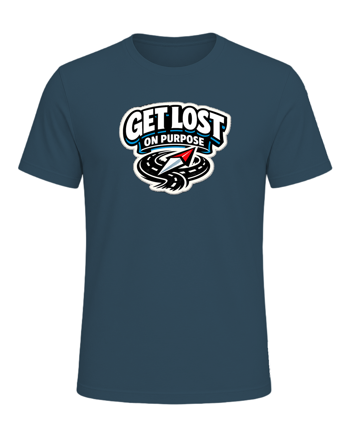 Get Lost On Purpose Tee — Deep Teal