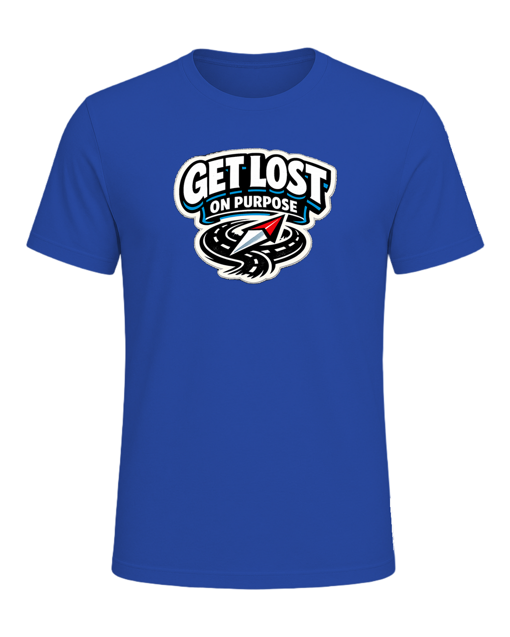 Get Lost On Purpose Tee — True Royal