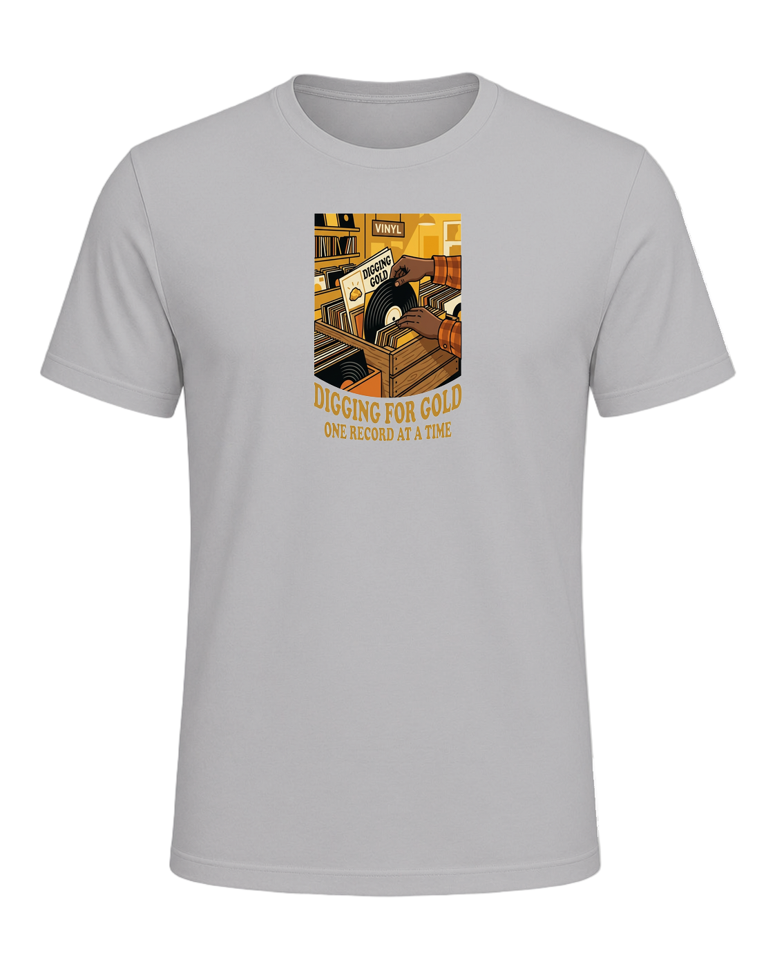 Vinyl Record Digger — Athletic Heather