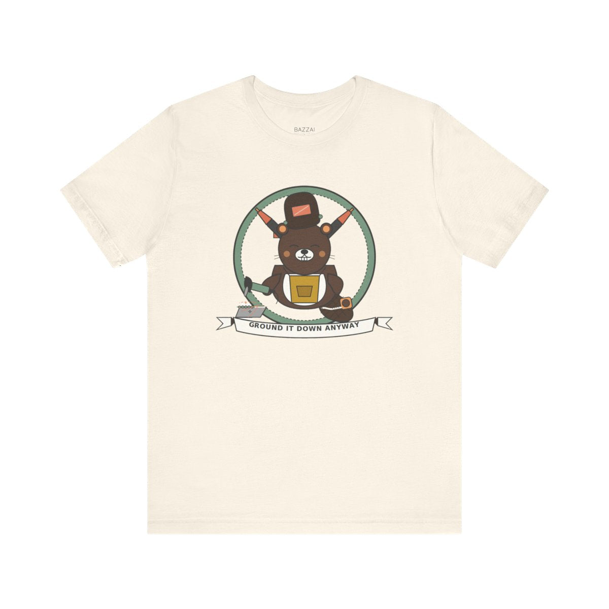 Fabricator Gift T-Shirt — Measured Twice, Ground It Down Anyway — t-shirt design
