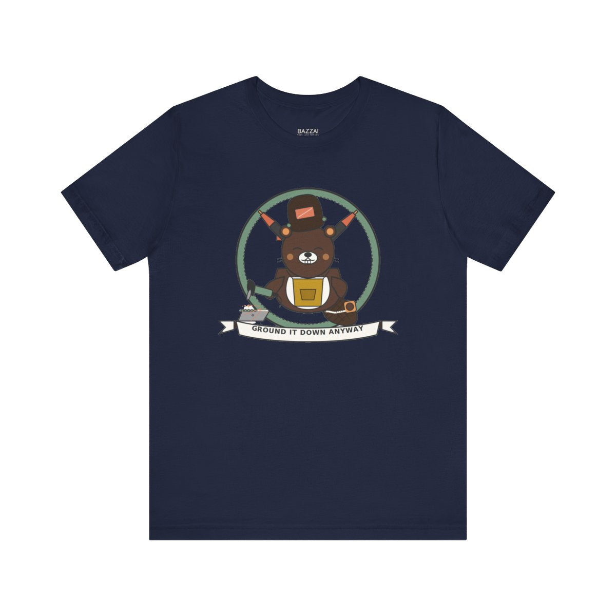 Fabricator Gift T-Shirt — Measured Twice, Ground It Down Anyway — t-shirt design