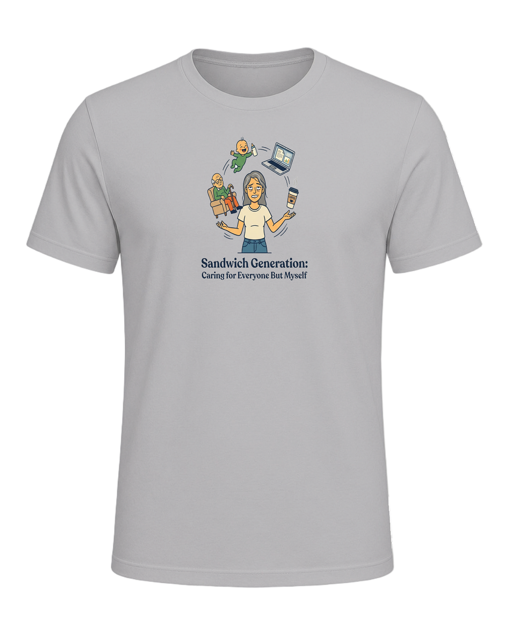 Sandwich Generation Humor — Athletic Heather
