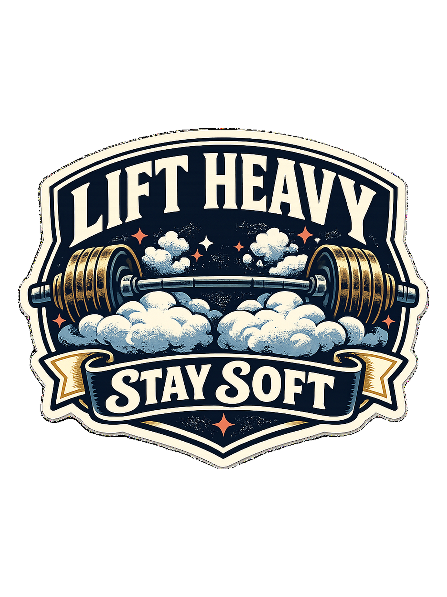 A funny vintage gym badge tee for lifters who train heavy and keep a soft heart.