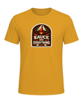 A bold vintage hot sauce label tee for the person who puts sauce on everything. — Mustard