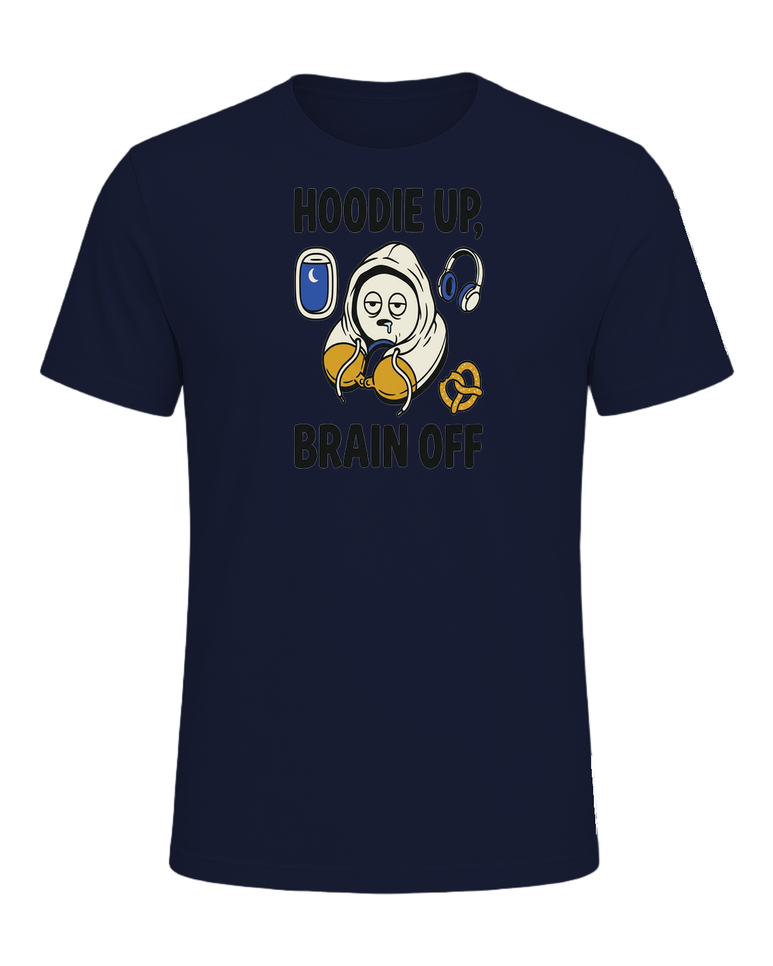 HOODIE UP, BRAIN OFF — Navy