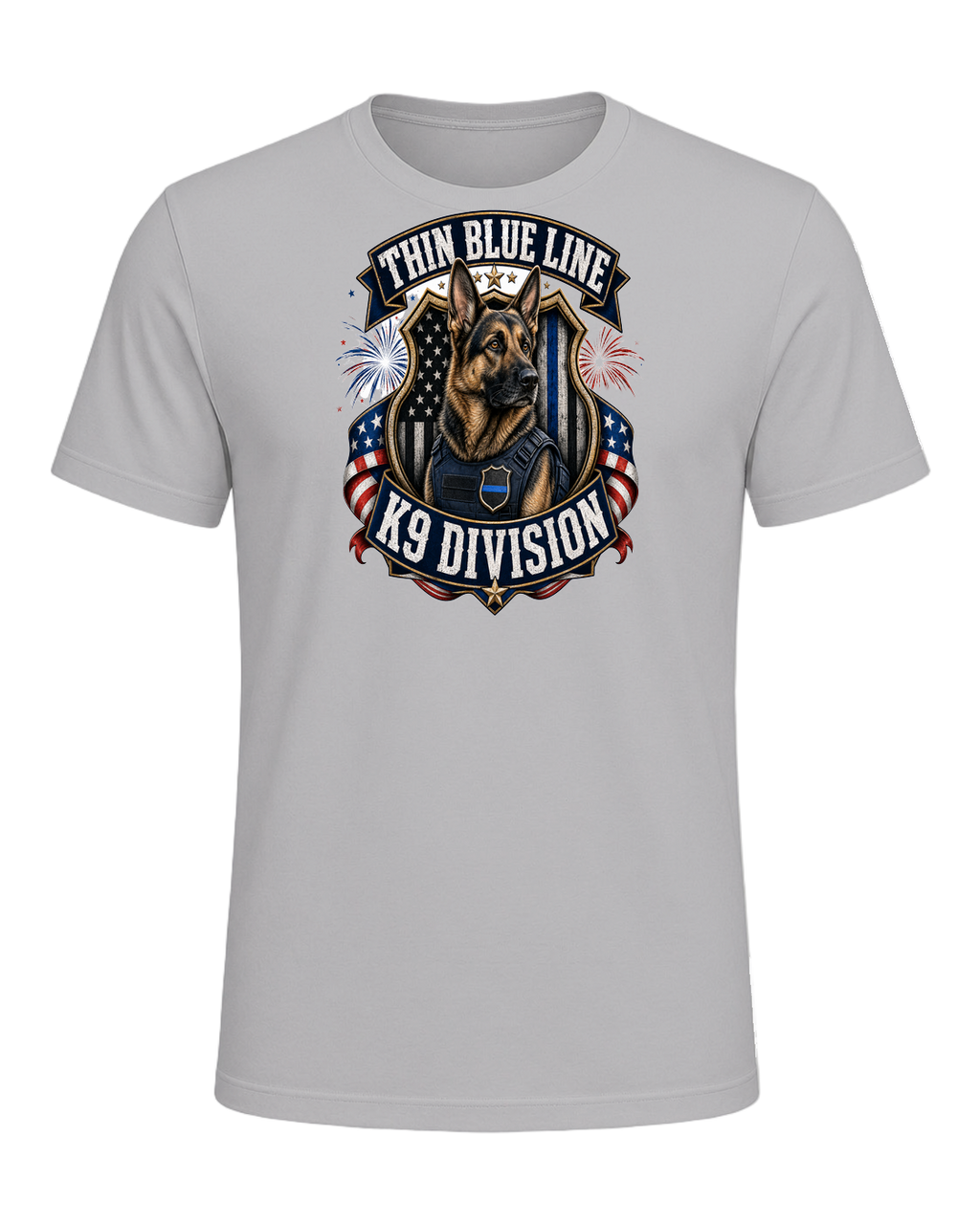 German Shepherd K9 Officer — Athletic Heather