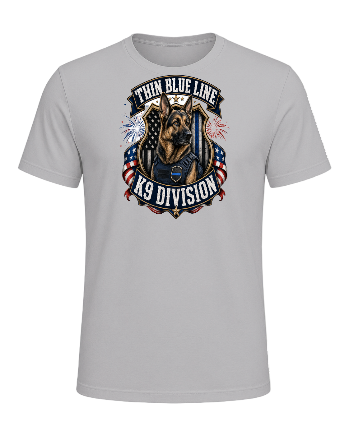 German Shepherd K9 Officer — Athletic Heather