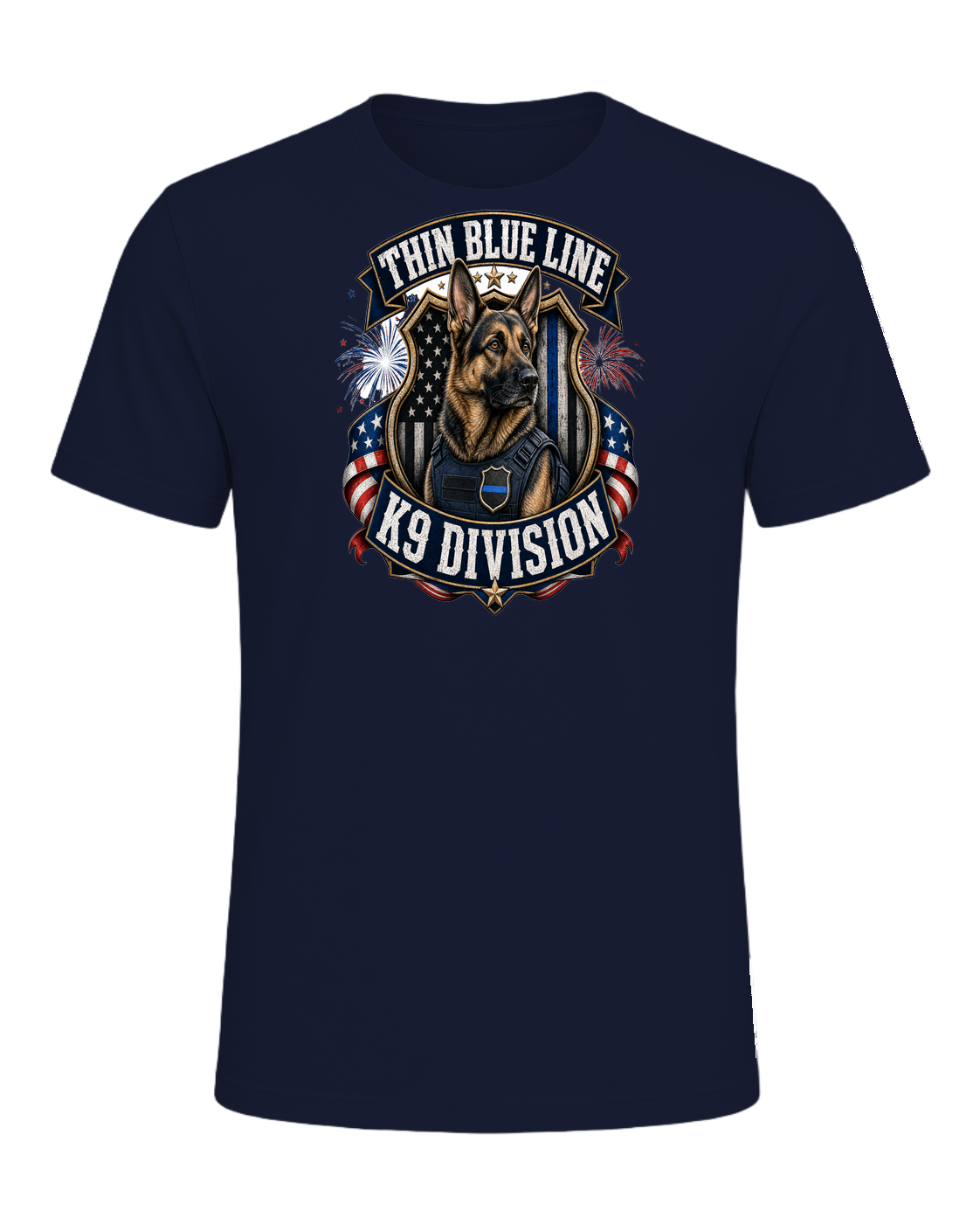 German Shepherd K9 Officer — Navy