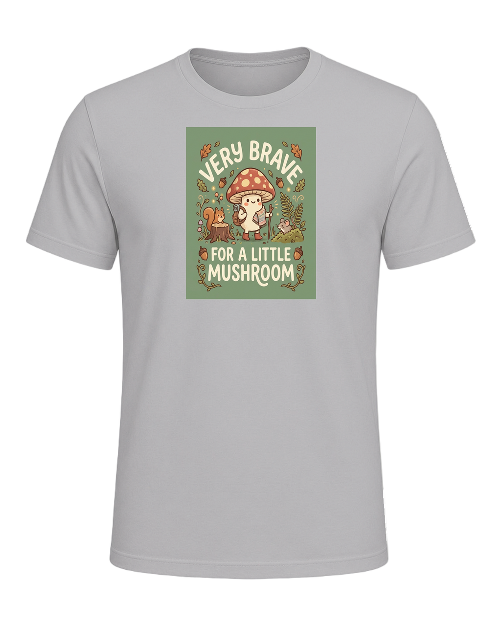 VERY BRAVE FOR A LITTLE MUSHROOM — Athletic Heather