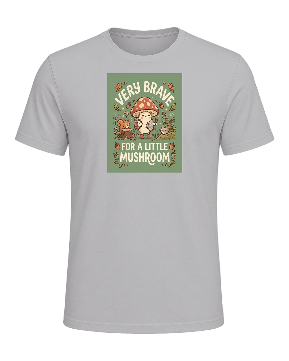 VERY BRAVE FOR A LITTLE MUSHROOM — Athletic Heather