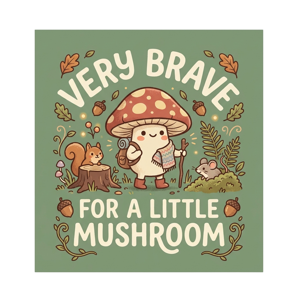 VERY BRAVE FOR A LITTLE MUSHROOM