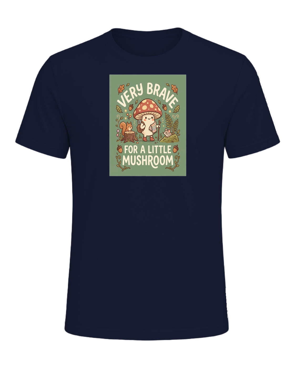 VERY BRAVE FOR A LITTLE MUSHROOM — Navy