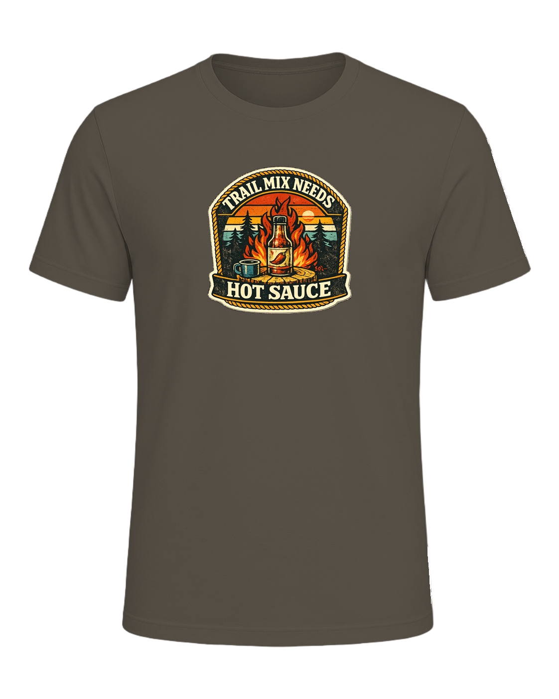 Trail Mix Needs Hot Sauce Tee — Army
