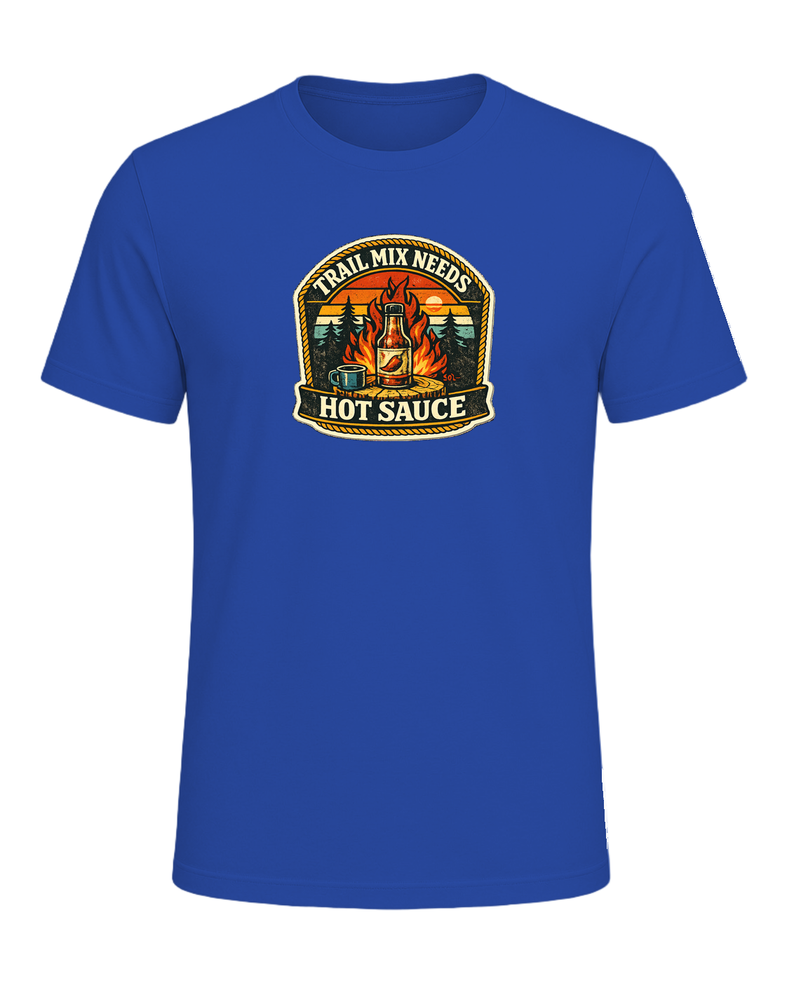 Trail Mix Needs Hot Sauce Tee — True Royal