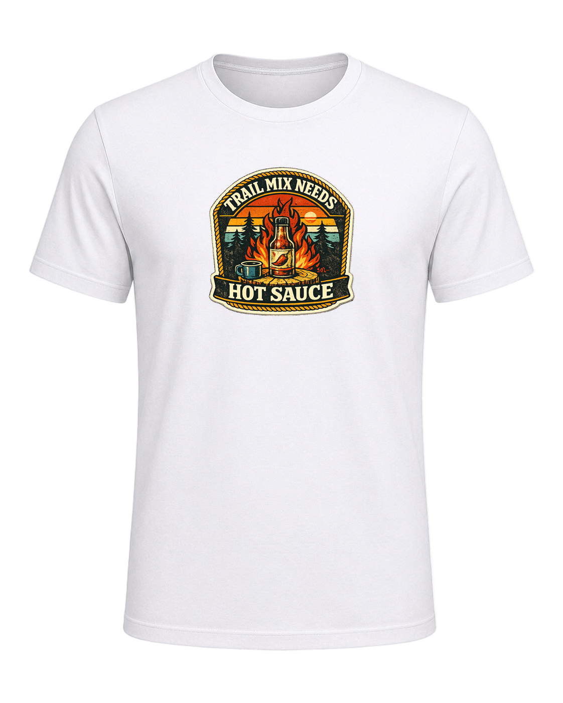 Trail Mix Needs Hot Sauce Tee — White
