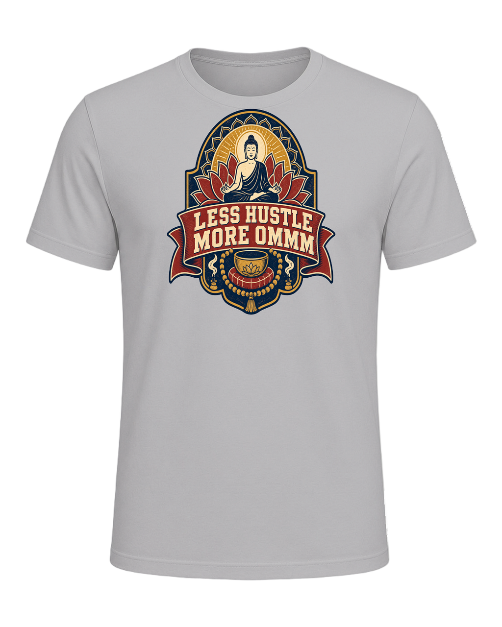 LESS HUSTLE MORE OMMM — Athletic Heather