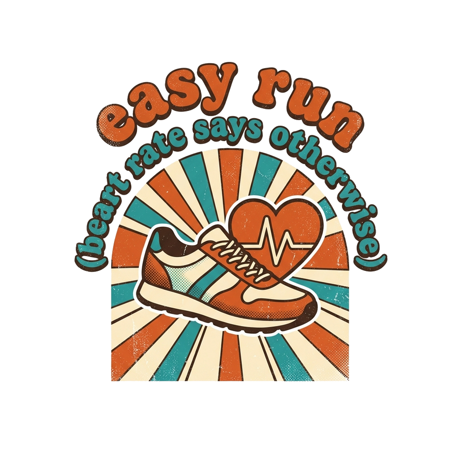 Running Humor T-Shirt — Easy Run (Heart Rate Says Otherwise)